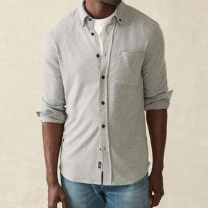 Faherty Legend Sweater Shirt- grey